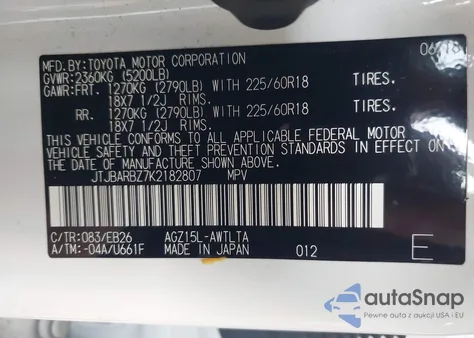 2019 Lexus Nx 300 F Sport z USA, uszkodzony, nr VIN JTJBARBZ7K2182807